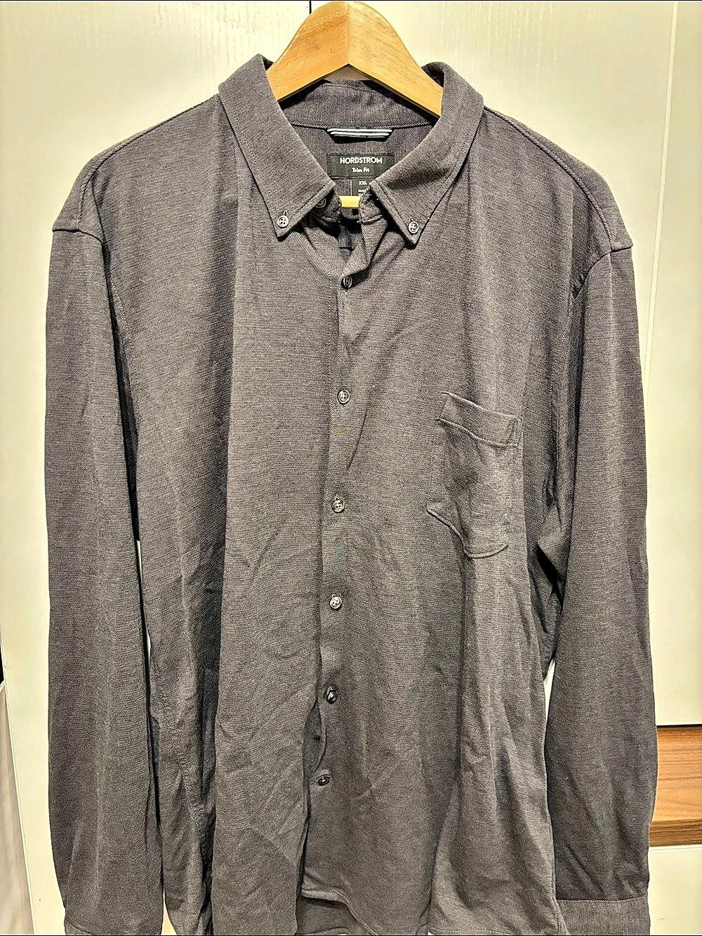 Nordstrom Trim Fit Button Down Shirt in Gray - XXL